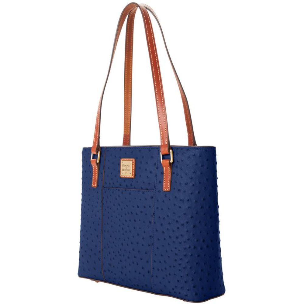 Dooney & Bourke Ostrich Small Lexington Bag - Navy - Picture 2 of 4